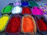 Kathmandu Durbar Square 04 05 Colourful Dyes A lone vendor sells colourful dyes in Kathmandu Durbar Square.